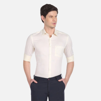 Auto Press Solid Twill Shirt