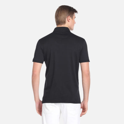 Solid Cotton Polo Shirt