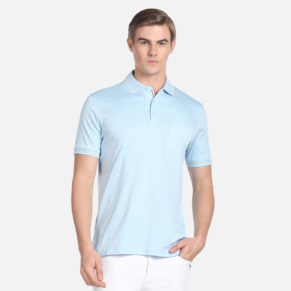 Solid Cotton Polo Shirt