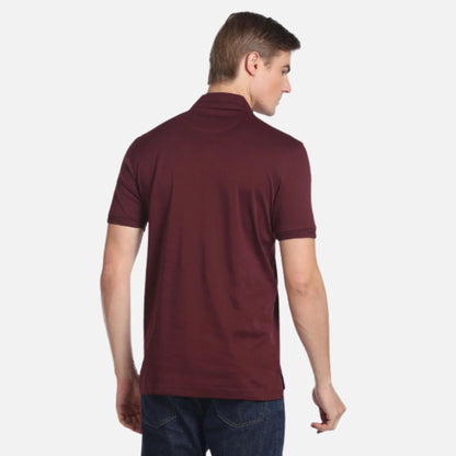 Solid Cotton Polo Shirt