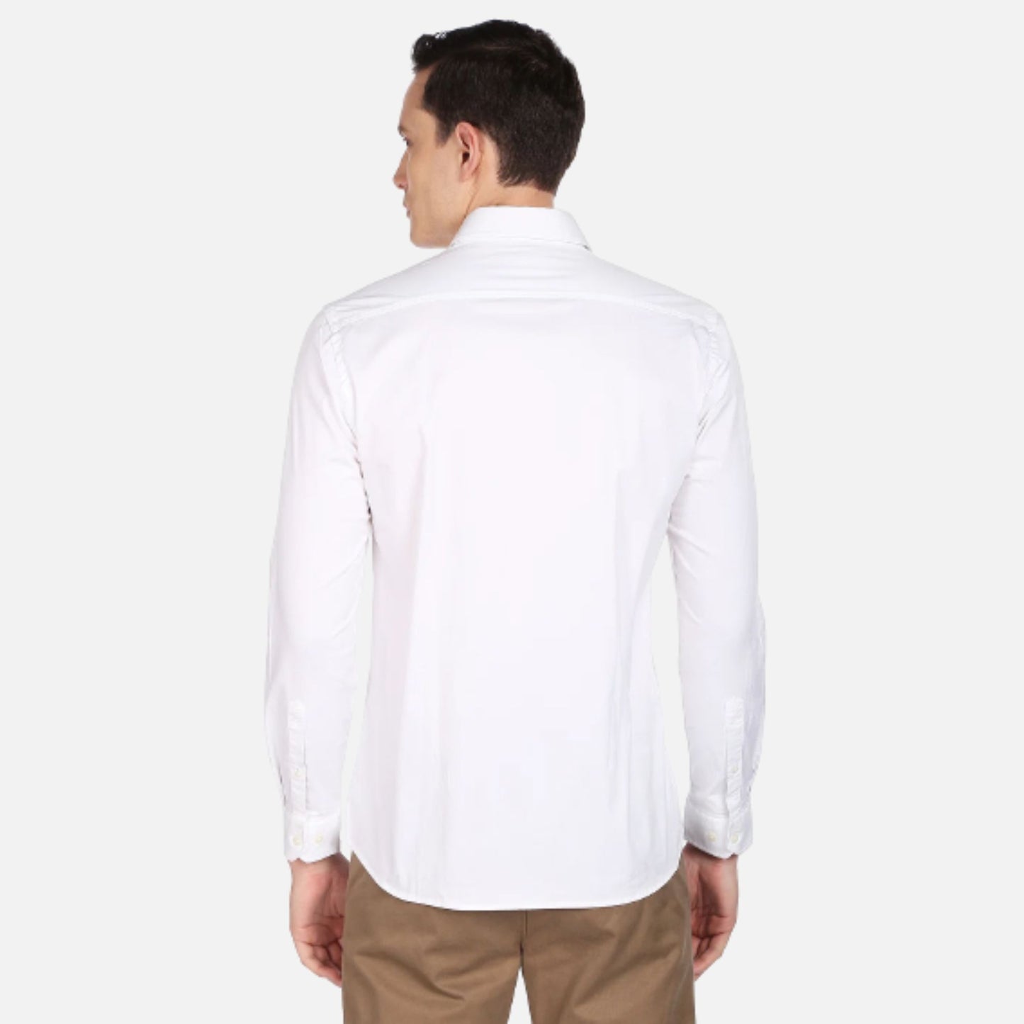 Arrow Shirt | White Solid Manhattan Slim Fit Casual Shirt