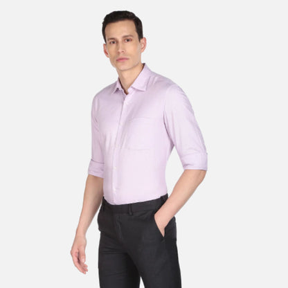 Lavender Pattern Twill Weave Formal Shirt | Arrow Shirt