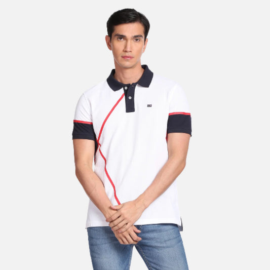 Best Arrow T-shirt | Colour Block Cotton Polo Shirt