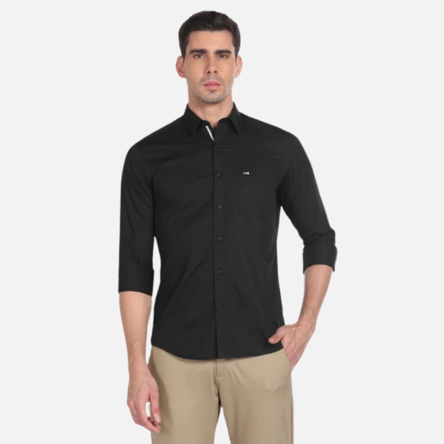 Solid Manhattan Slim Fit Shirt