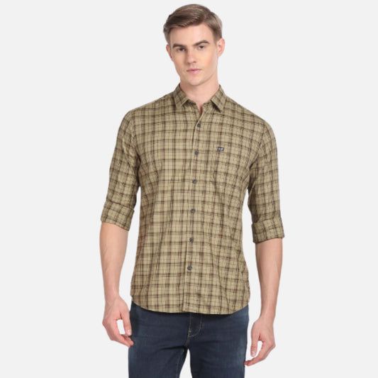 Plaid Check Slim Fit Shirt