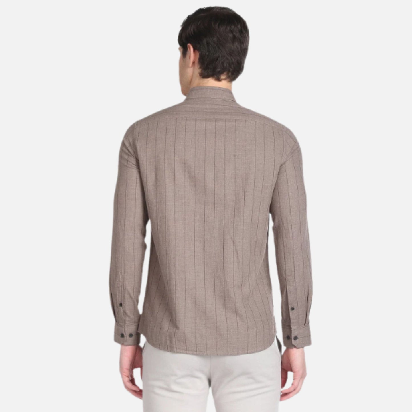 Vertical Stripe Heathered Shirt