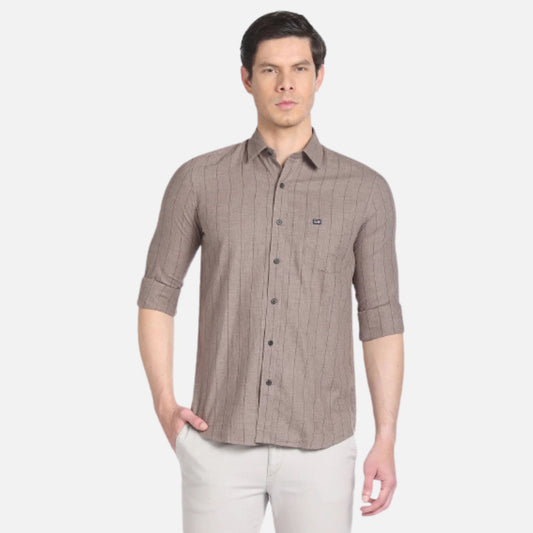 Vertical Stripe Heathered Shirt