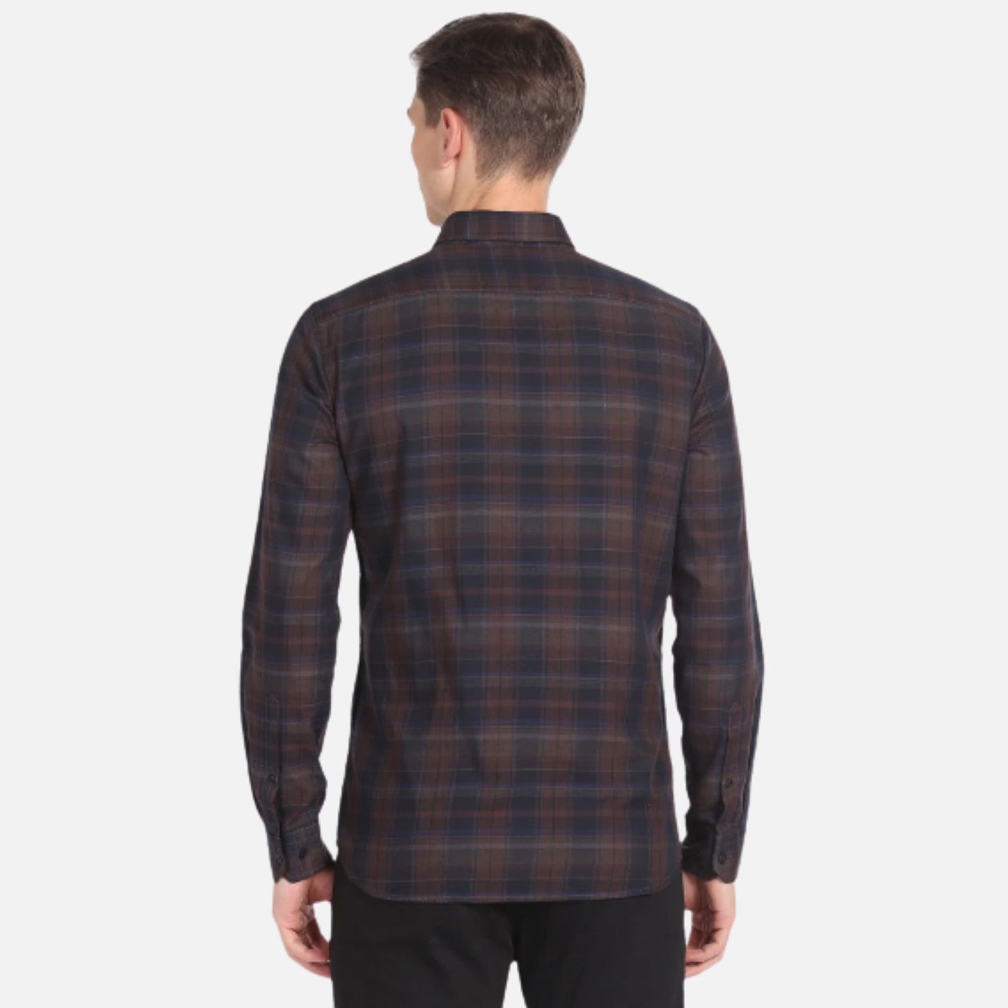 Plaid Check Slim Fit Casual Shirt