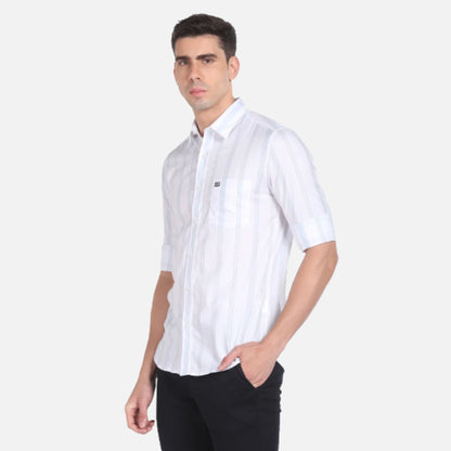 Arrow Vertical Stripe Cotton Casual Shirt