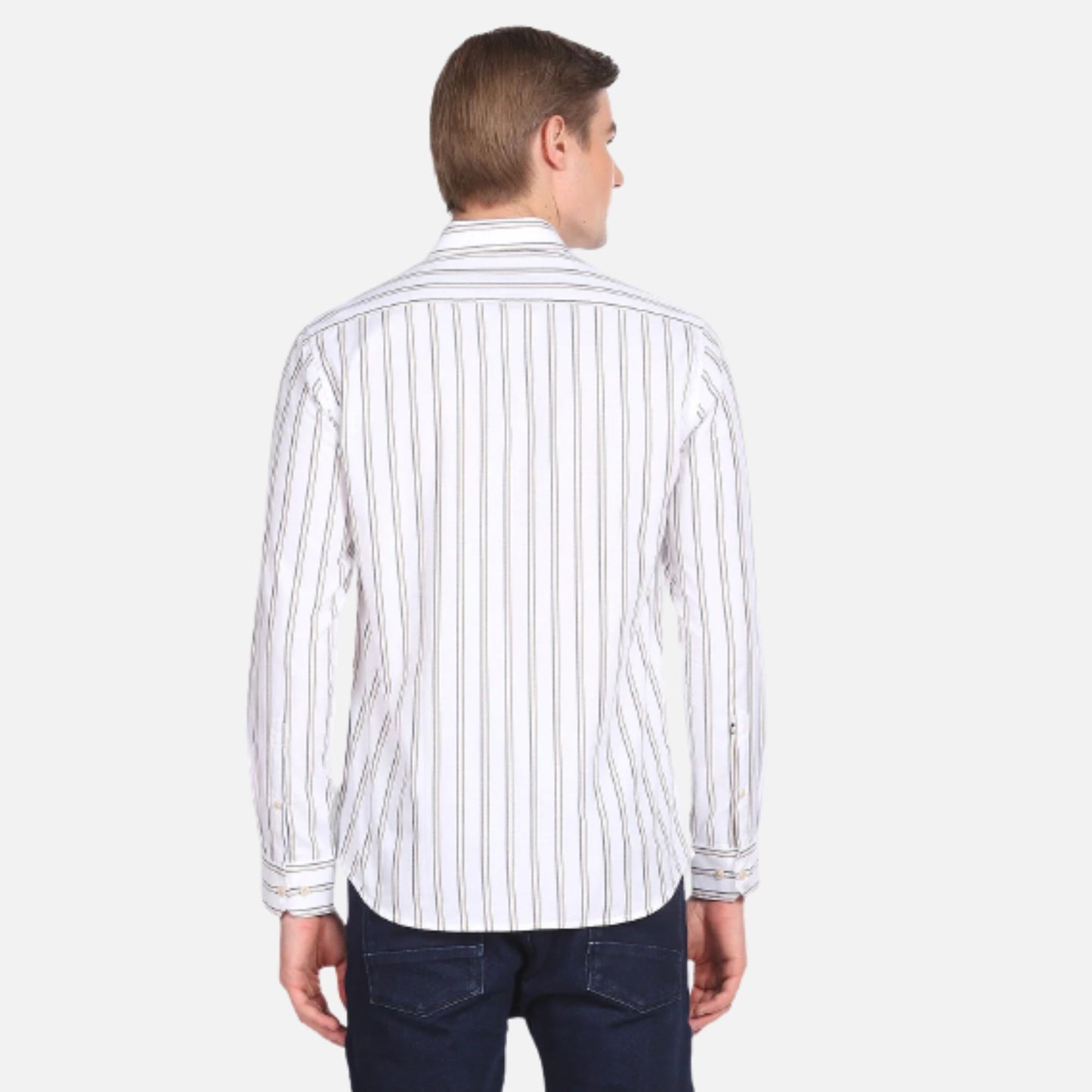 Arrow Vertical Stripe Cotton Casual Shirt