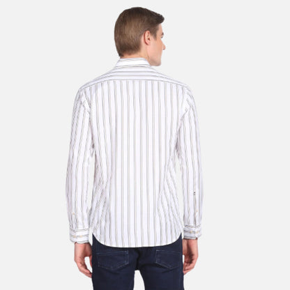 Arrow Vertical Stripe Cotton Casual Shirt