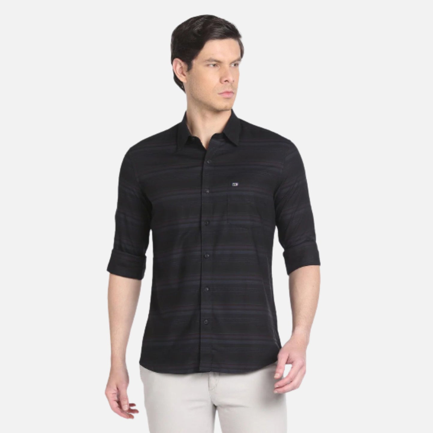 Horizontal Stripe Casual Shirt