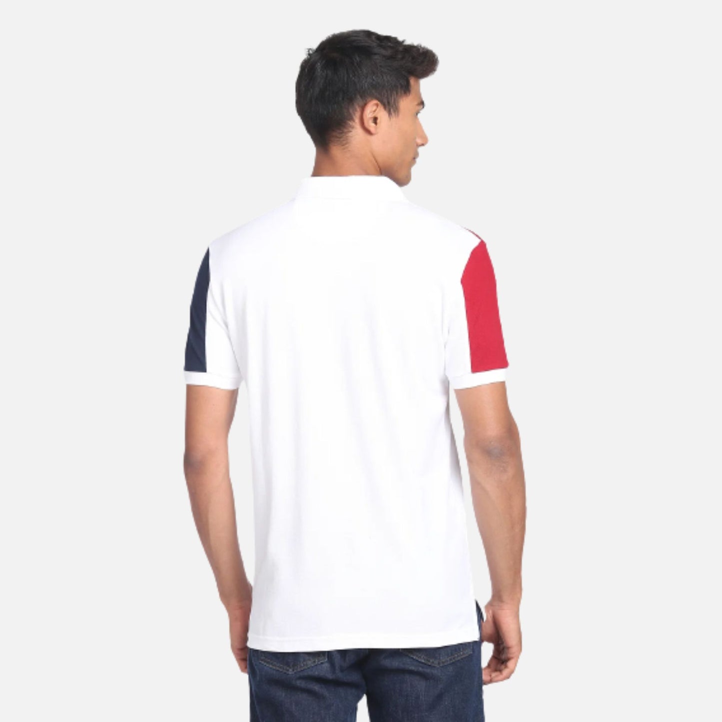 Arrow Cotton Shirt | Colour Block Cotton Polo Shirt