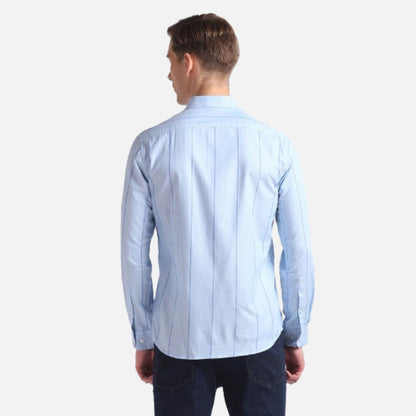 Vertical Stripe Cotton Shirt