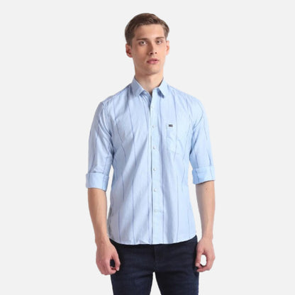 Vertical Stripe Cotton Shirt