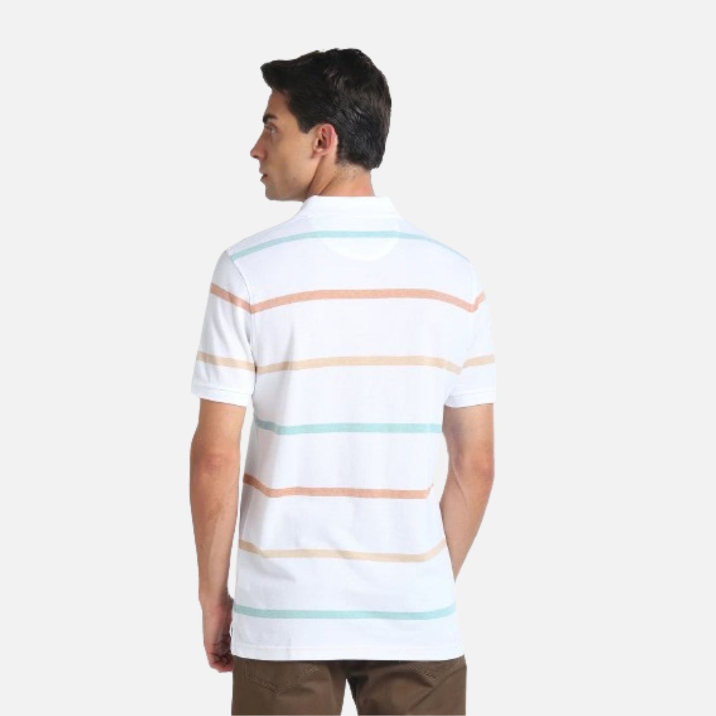 Stripe Cotton Polo Shirt