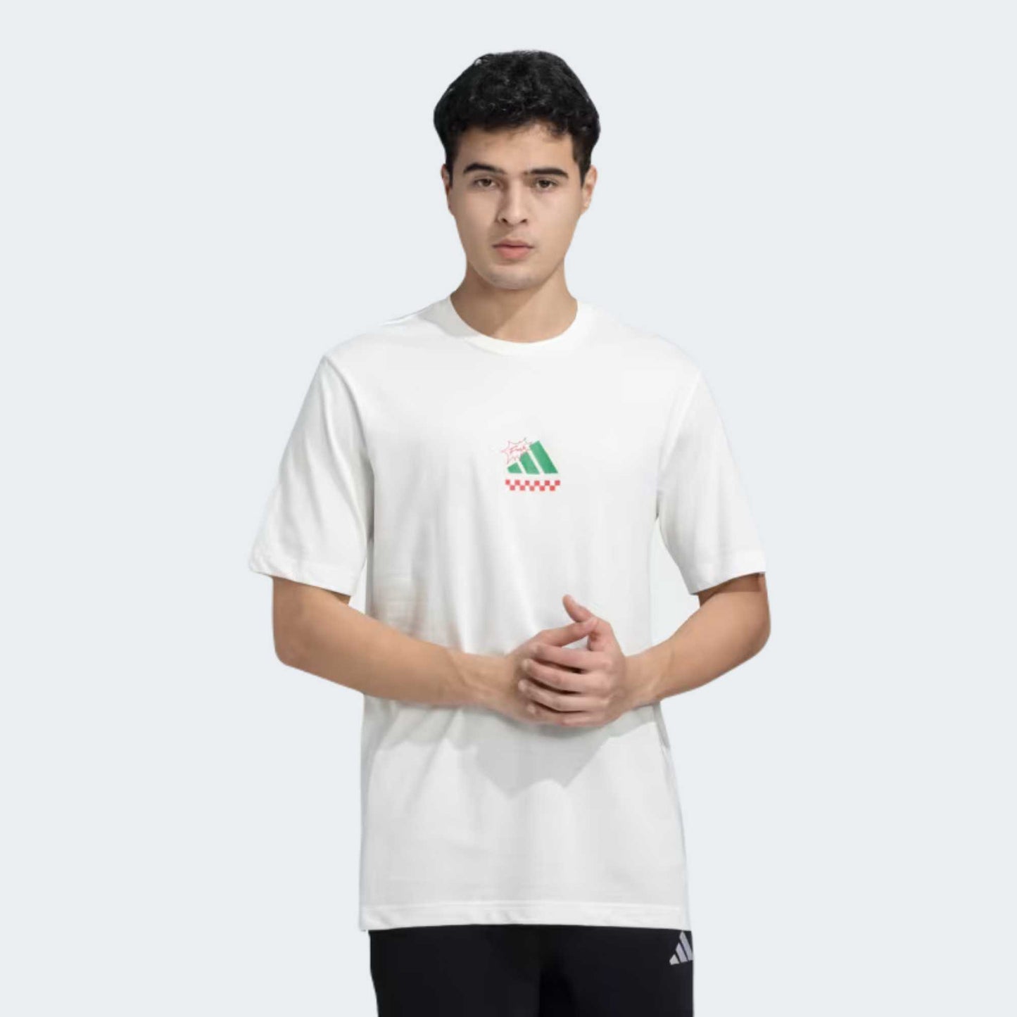 White M L PIZZA TEE
