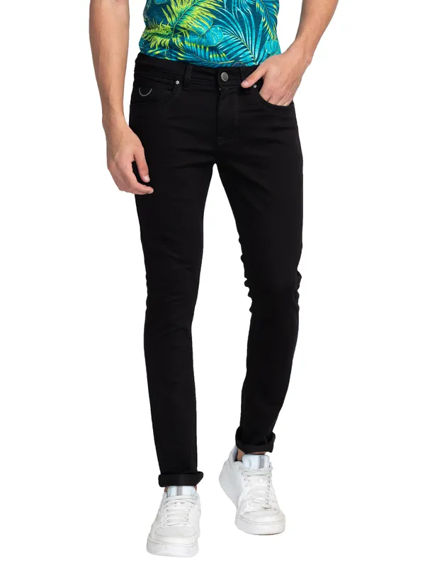 CROPPED FIT DENIM BLACK TONE