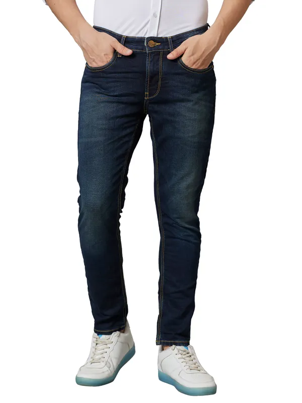 CROPPED FIT DENIM DARK TONE