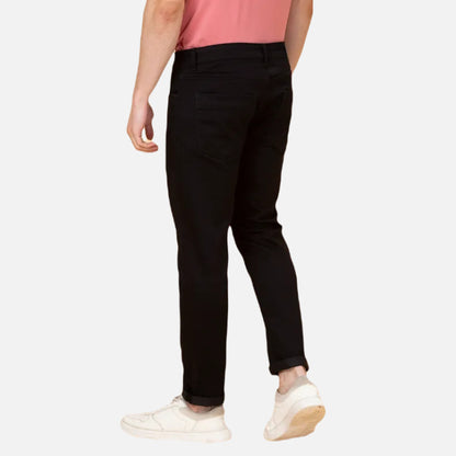 Cropped Fit Denim-Black Tone