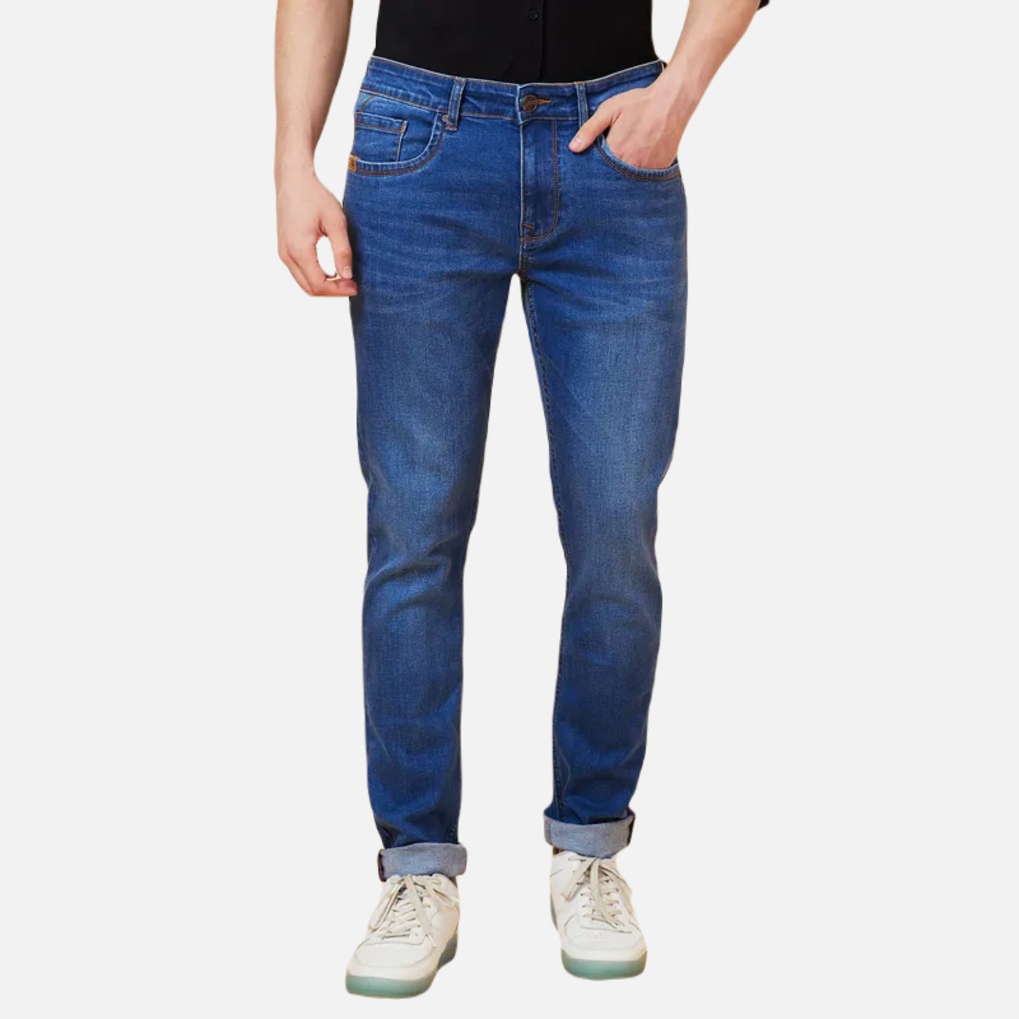 Slim Straight Fit Denim-Black Tone