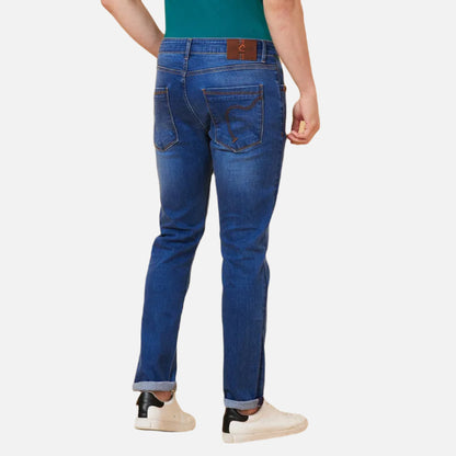 Slim Straight Fit Denim-Mid Tone