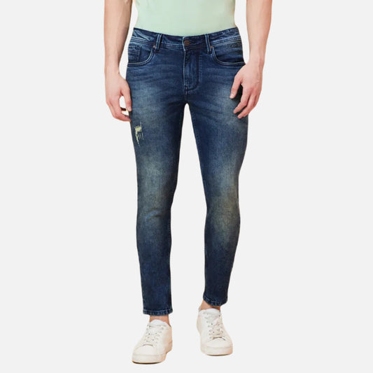 Cropped Fit Denim-Mid Tone