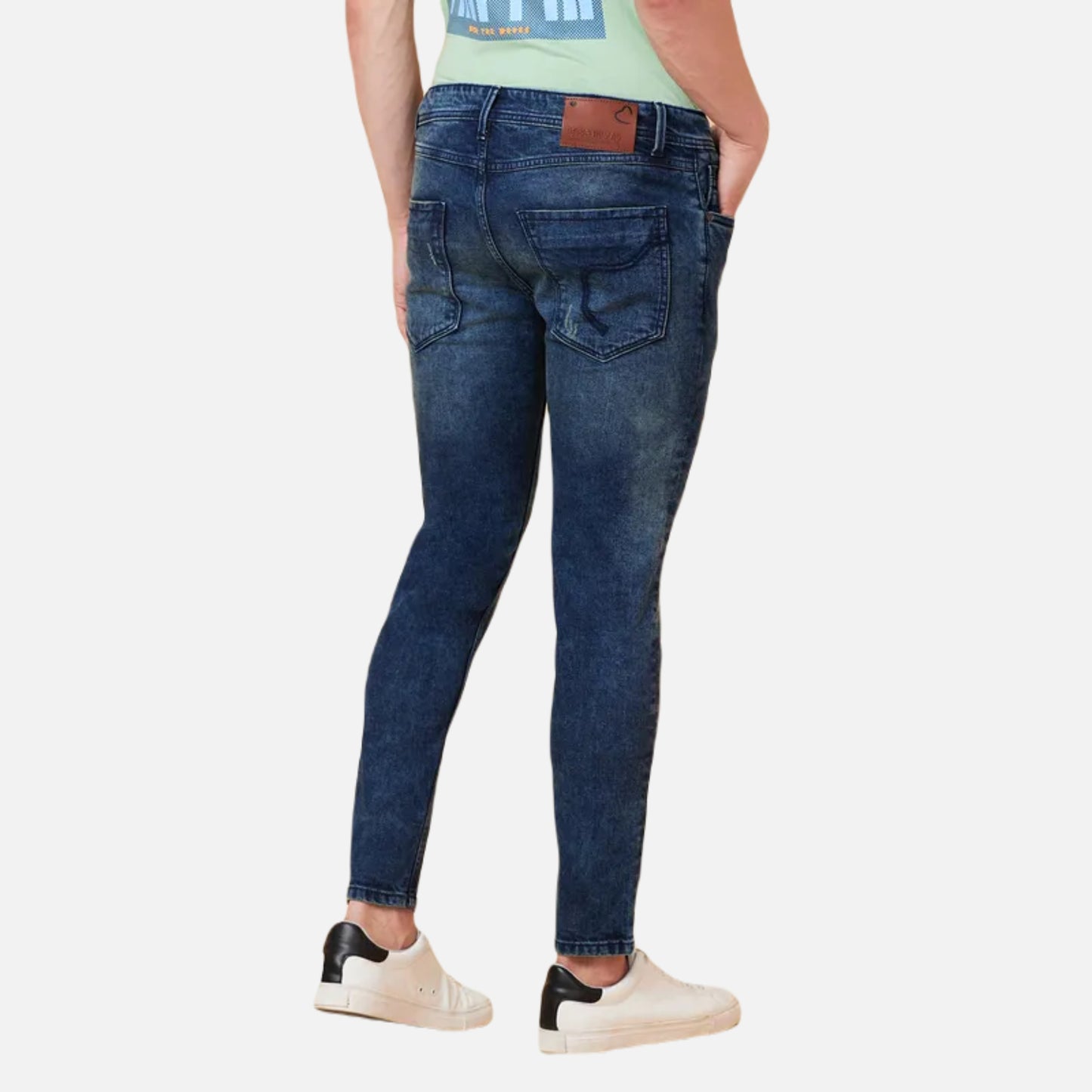 Cropped Fit Denim-Mid Tone