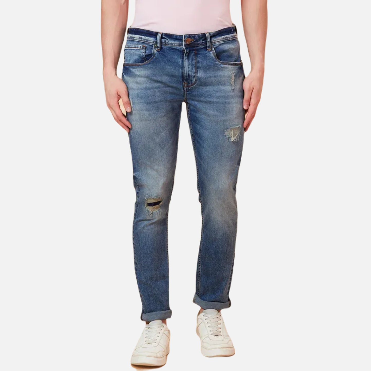 Slim Fit Denim-Mid Tone