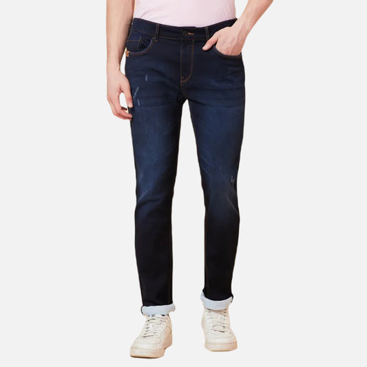 Slim Straight Fit Denim-Dark Tone