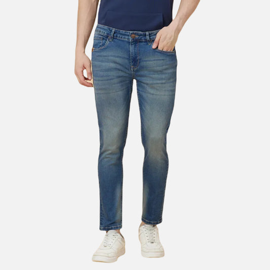 Cropped Fit Denim-Mid Tone