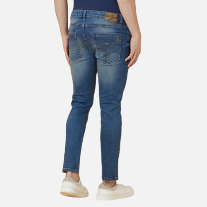 Cropped Fit Denim-Mid Tone