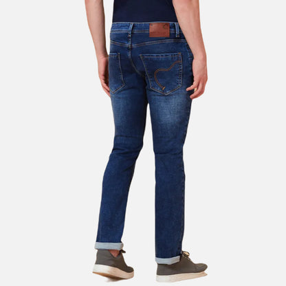 Slim Straight Fit Denim-Mid Tone