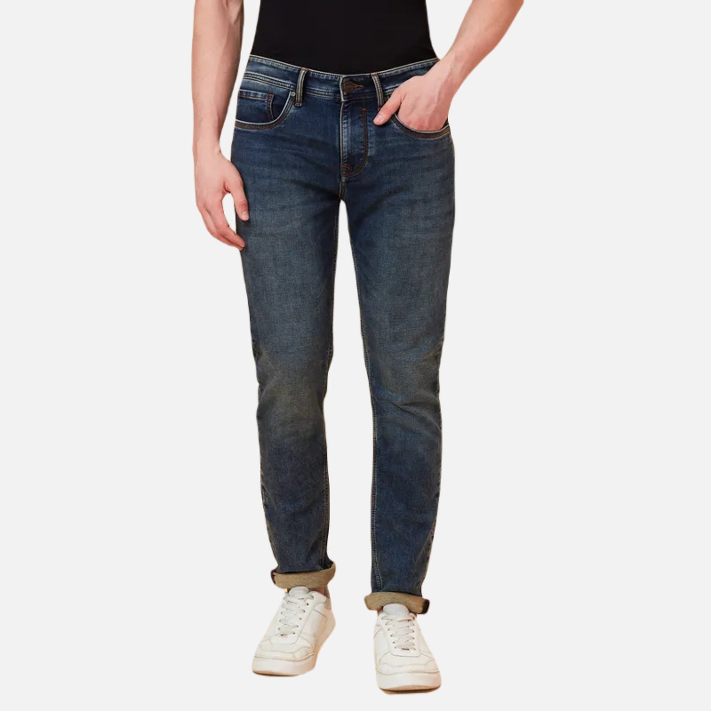 Skinny Fit Denim-Mid Tone