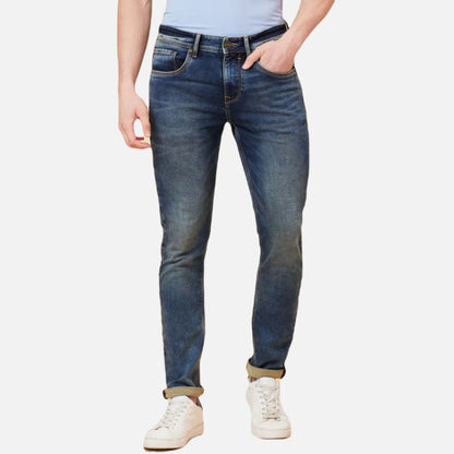 Slim Straight Fit Denim-Mid Tone