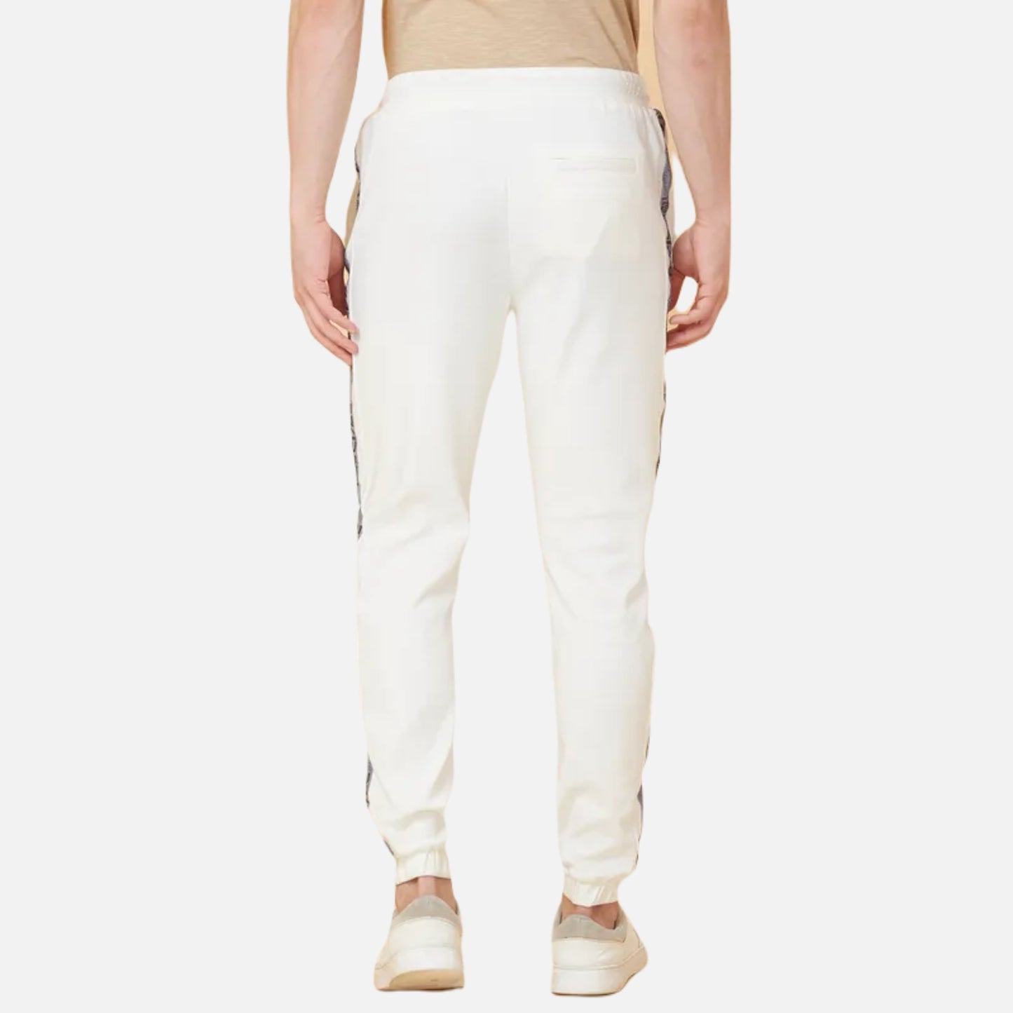 Regular Fit Track Pant-Snow White