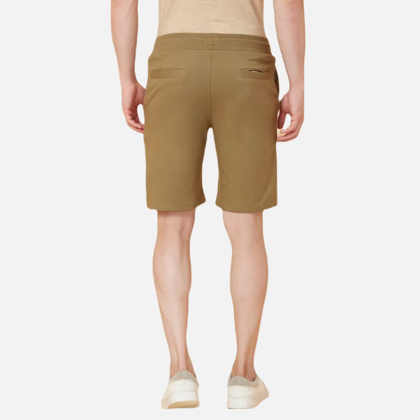 Regular Fit Track Shorts-Olive