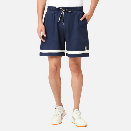 Regular Fit Track Shorts-Dress Blue