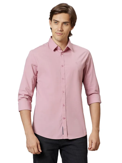 SLIM FIT SHIRTS LONG SLEEVE DUSTY PINK