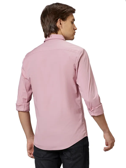 SLIM FIT SHIRTS LONG SLEEVE DUSTY PINK