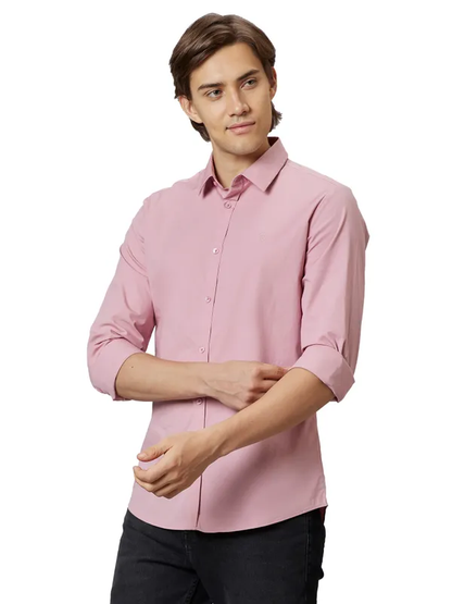 SLIM FIT SHIRTS LONG SLEEVE DUSTY PINK