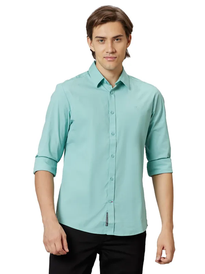 SLIM FIT SHIRTS LONG SLEEVE GREEN