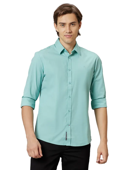 SLIM FIT SHIRTS LONG SLEEVE GREEN