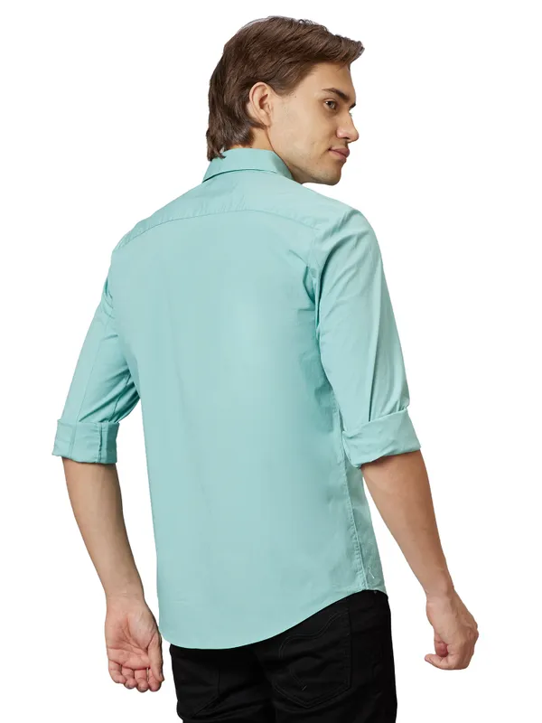 SLIM FIT SHIRTS LONG SLEEVE GREEN