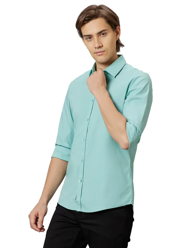 SLIM FIT SHIRTS LONG SLEEVE GREEN