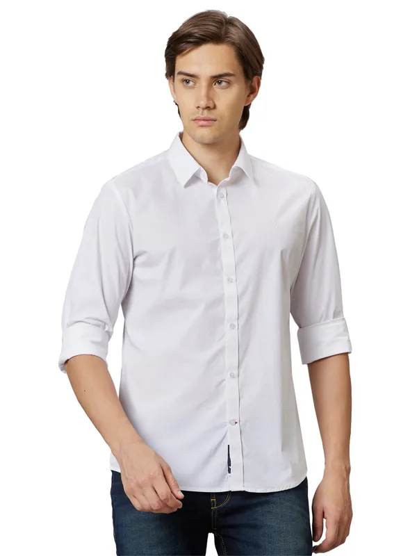 SLIM FIT SHIRTS LONG SLEEVE WHITE