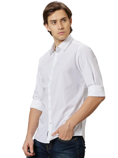 SLIM FIT SHIRTS LONG SLEEVE WHITE