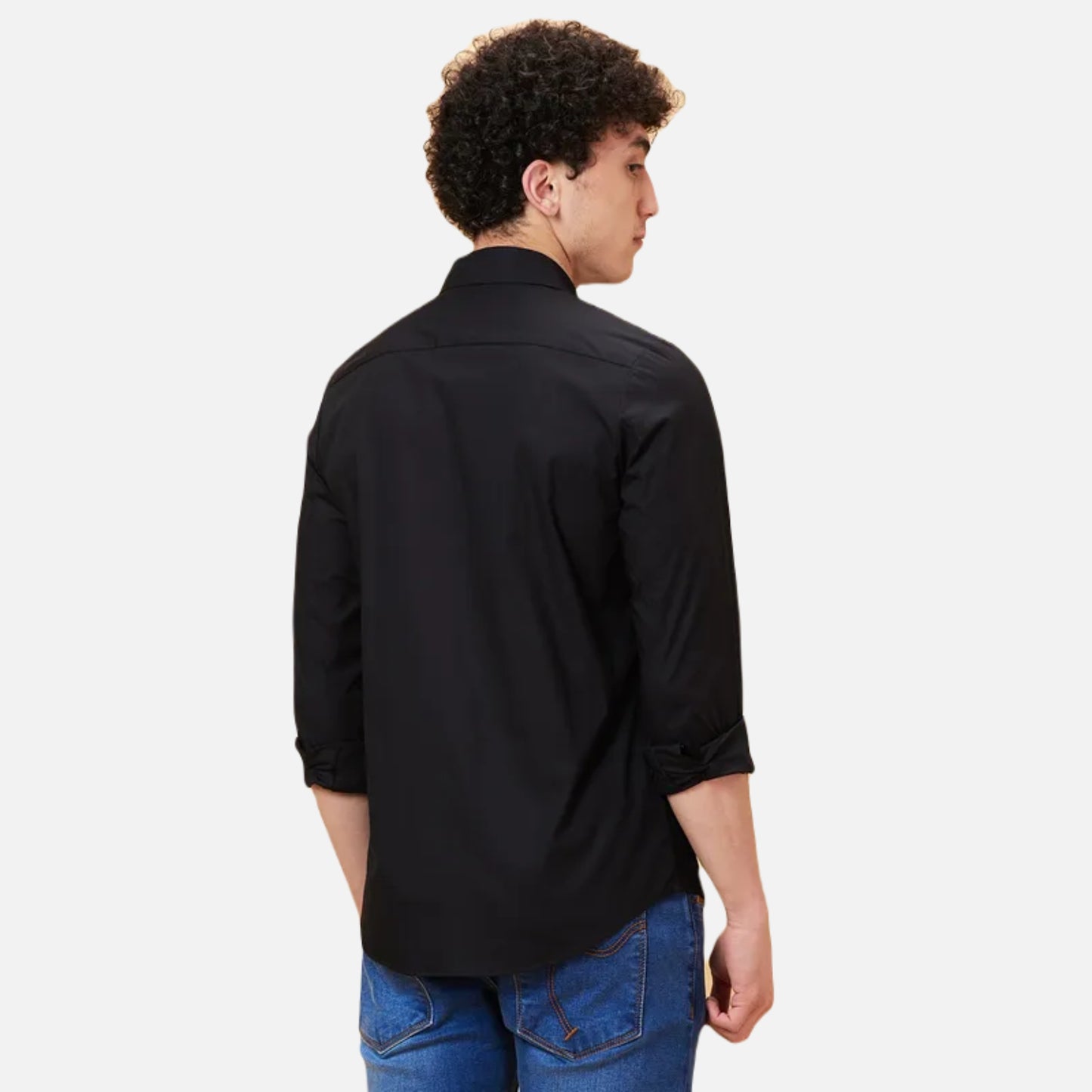 Slim Fit Shirts-Black