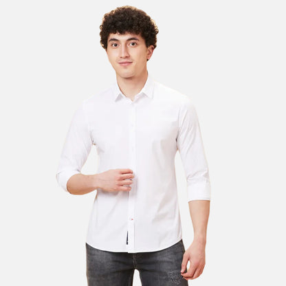 Slim Fit Shirts-White