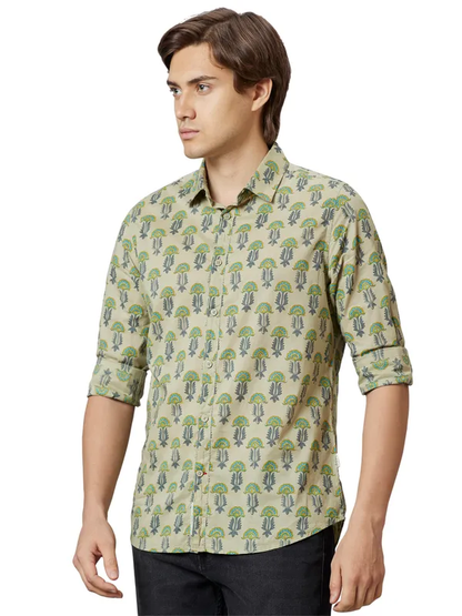 SLIM FIT SHIRTS LONG SLEEVE LT.GREEN